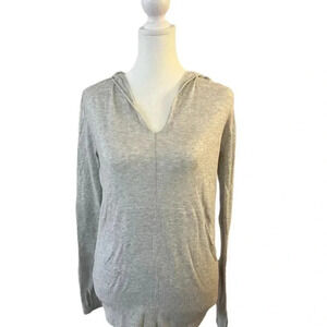 Athleta Hoodie Sweater Shirt with Pockets Heather Size Small